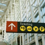 Sign to Ticketing at Airport