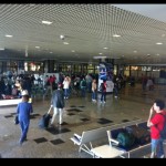 Aeroportos tumultuados na volta do feriado