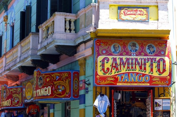 Rua Caminito, bairro de La Boca na Argentina.